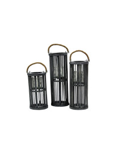 GRAY LANTERN W/ROPE S/3